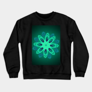 Flower Green Decorative Crewneck Sweatshirt